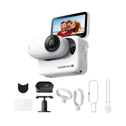 Insta360 GO 3S Action Camera - 64GB - Action Bundle - Arctic White