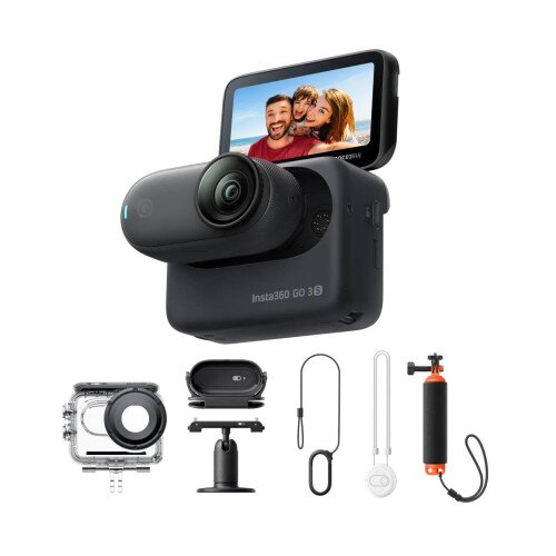 Insta360 GO 3S Action Camera - 64GB - Water Sports Bundle - Midnight Black