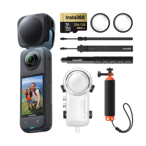 Insta360 X4 8K 360 Action Camera - 256GB MicroSD Card - Invisible Dive Bundle