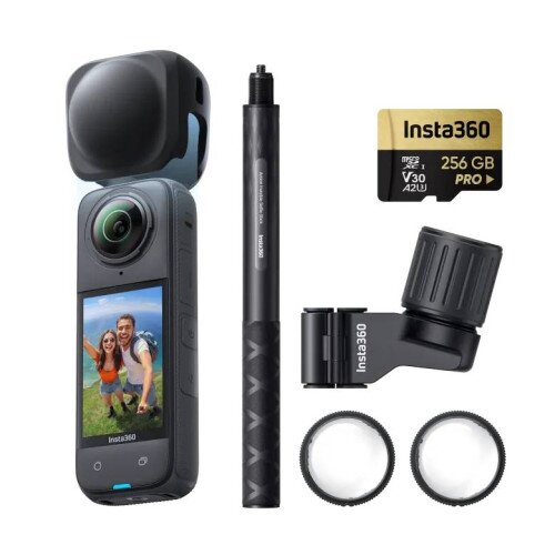 Insta360 X4 8K 360 Action Camera - 256GB MicroSD Card - Ski Bundle