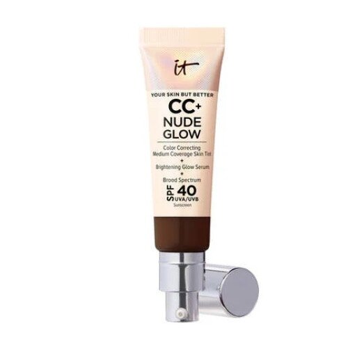 IT Cosmetics CC+ Nude Glow Lightweight Foundation + Glow Serum with SPF 40 - Deep Mocha