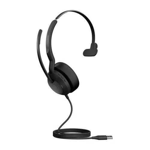 Jabra Evolve2 50 Wired On-Ear Headset - Unified Communication - USB-A - Mono