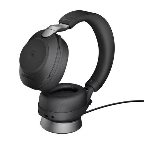 Jabra Evolve2 85 Wireless Headset - Unified Communication - USB-A - Charging Stand - Black