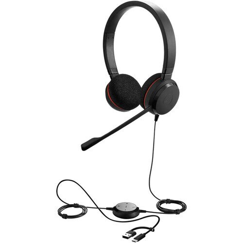 Jabra Evolve 20 Professional Headset - UC Stereo - USB-C or USB-A - Foam