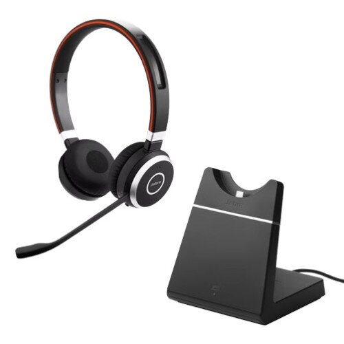 Jabra Evolve 65 Bluetooth Office Headset - UC Mono with Charging Stand