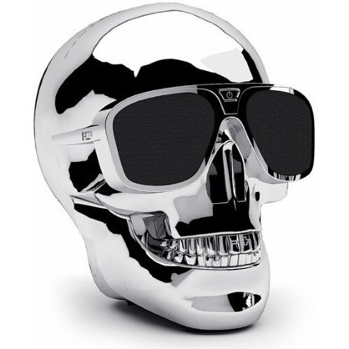 Jarre AeroSkull XS + Portable Bluetooth Speaker - Chrome Silver