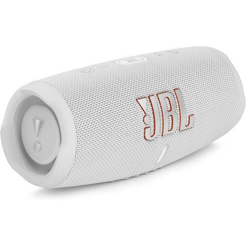 JBL CHARGE 5 Portable Waterproof Speaker with Powerbank - White