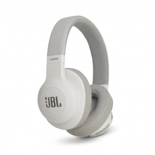 JBL E55BT Wireless Over-Ear Headphones - White