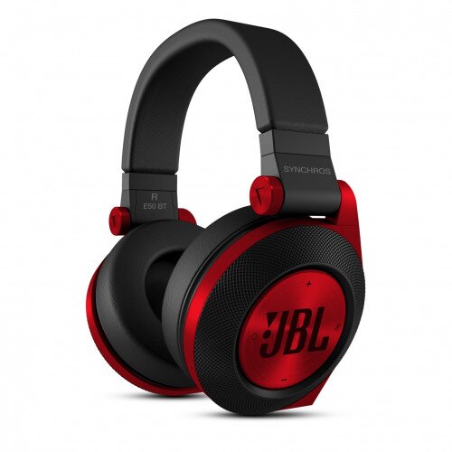 JBL Synchros E50BT Over-Ear Bluetooth Headphones - Red