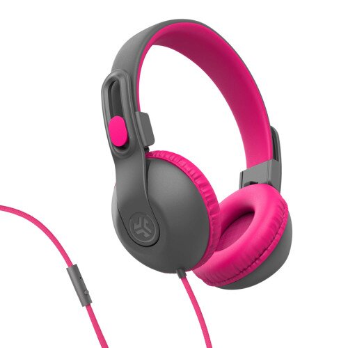 JLab Audio JBuddies Studio 2 On-Ear Kids Wired Headphones - Gray Pink
