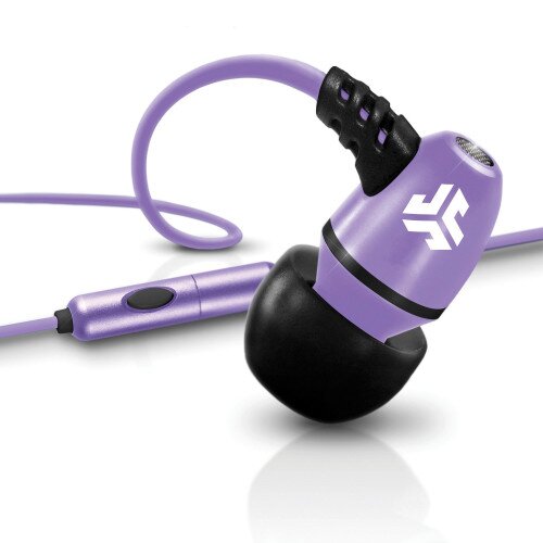JLab Audio Metal Earbuds - Black/Purple