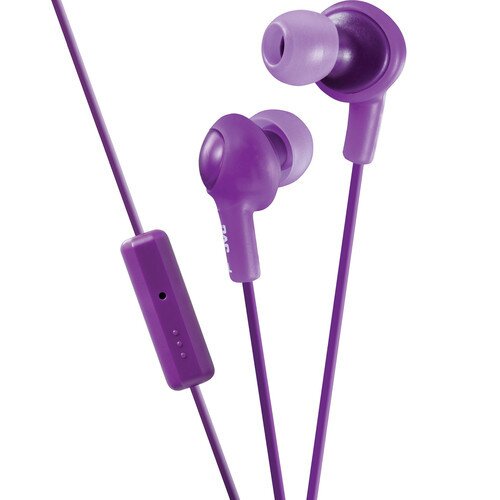 JVC Mic HA-FR6 Gumy Plus Inner Ear Headphones with Remote - Violet
