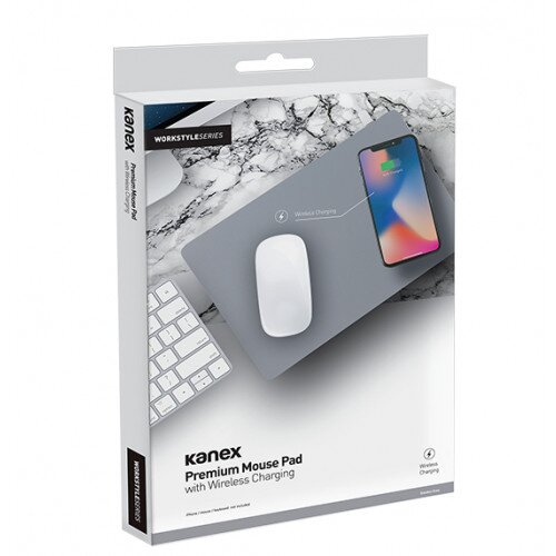 Kanex Premium Mouse Pad with Wireless Charging - Smoke Grey