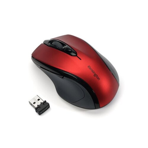 Kensington Pro Fit Ergonomic Wireless Mid-Size Mouse - Red