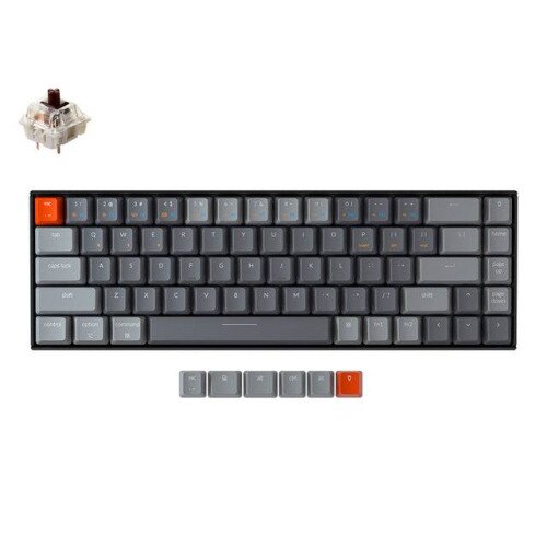 Keychron K6 Wireless Mechanical Keyboard - Brown Switch - RGB Backlight - B - Gateron G Pro Mechanical