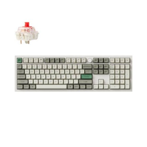 Keychron Q6 Max QMK/VIA Wireless Custom Mechanical Keyboard - Fully Assembled Knob - Gateron Jupiter Red - Shell White