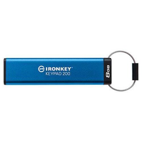 Kingston IronKey Keypad 200 Series USB Flash Drive - 8GB - USB-A