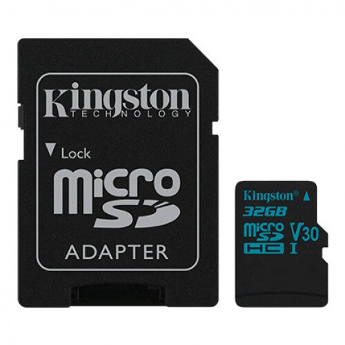 Kingston Canvas Go MicroSD Memory Card with SD Adapter - 32GB
