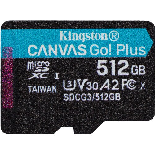 Kingston Canvas Go! Plus MicroSD Memory Card - 512GB - None