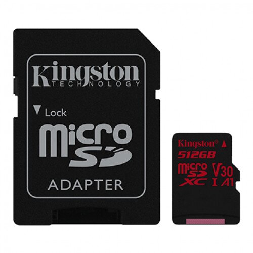 Kingston Canvas React MicroSD Memory Card with SD Adapter - 512GB