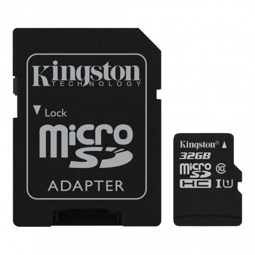 Kingston Canvas MicroSD Memory Card With SD Adapter - 32GB