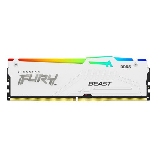 Kingston FURY Beast DDR5 RGB Memory - 32GB - 6800MT/s - 34 - Intel XMP - 16Gbit - Kit of 2 - White