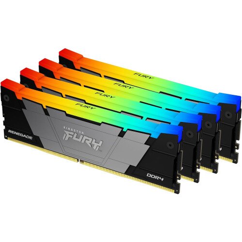 Kingston FURY Renegade DDR4 Desktop Memory - with RGB - 16GB - 3600MT/s - Kit of 4