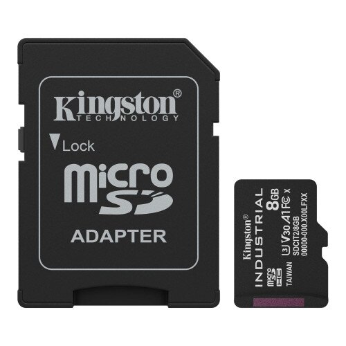 Kingston Industrial microSD Memory Card - SD Adapter - 8GB