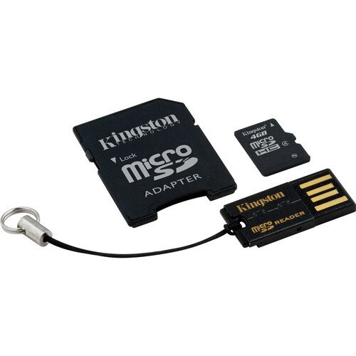 Kingston MicroSDHC Card - Class 4 with Mobility Kit - 4GB