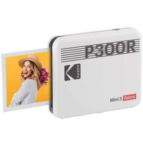 Kodak Mini 3 Retro Portable Photo Printer (P300R) - Printer Only - White