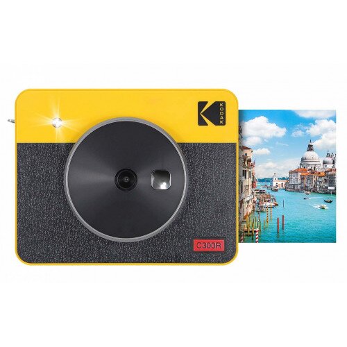 KODAK Mini Shot 3 Square Retro Instant Camera (C300R) - Yellow