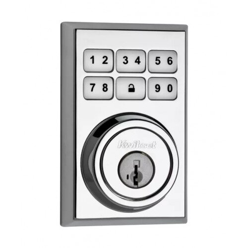 Kwikset 910 SmartCode Contemporary Electronic Deadbolt with Zigbee Technology - Polished Chrome