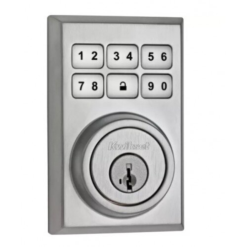 Kwikset 910 SmartCode Contemporary Electronic Deadbolt with Zigbee Technology - Satin Chrome