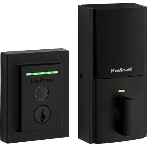 Kwikset Halo Touch Contemporary Fingerprint Wi-Fi Enabled Smart Lock - Matte Black
