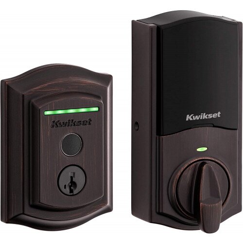 Kwikset Halo Touch Traditional Fingerprint Wi-Fi Enabled Smart Lock - Venetian Bronze
