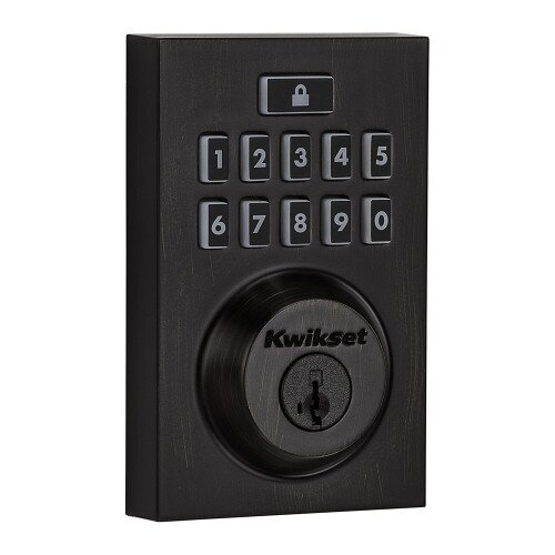 Kwikset SmartCode 913 Contemporary Electronic Deadbolt - Venetian Bronze