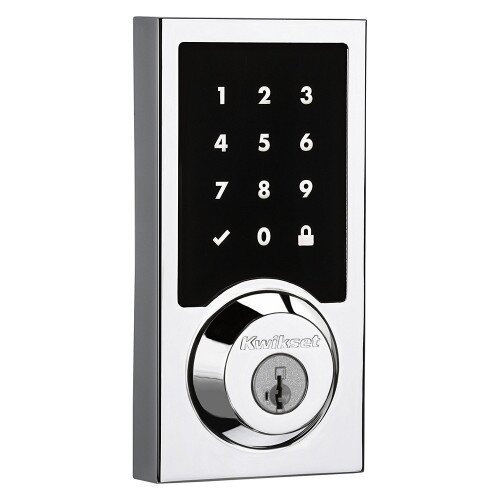 Kwikset SmartCode 915 Contemporary Electronic Deadbolt - Polished Chrome