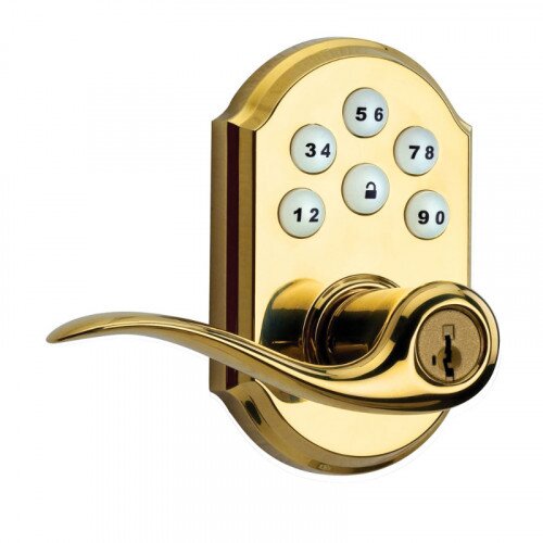 Kwikset SmartCode 911 Lever - Lifetime Polished Brass