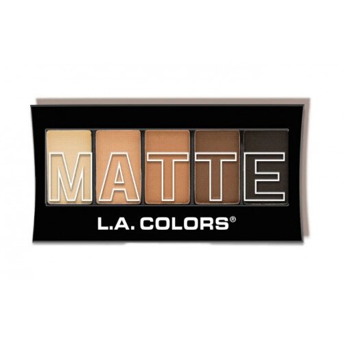 L.A. COLORS 5 Color Matte Eyeshadow Palette - Brown Tweed
