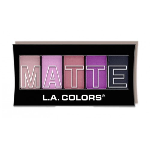 L.A. COLORS 5 Color Matte Eyeshadow Palette - Plum Pashmina