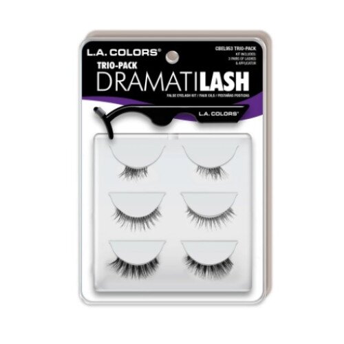 L.A. COLORS Dramatilash Trio Pack Eyelash Kit (carded)