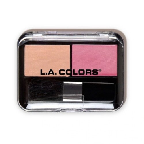 L.A. COLORS Dual Blush (Carded) Blushing/Mauvee