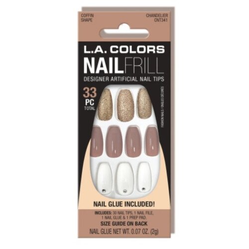 L.A. COLORS Nail Frill Artificial Nail Tip (Carded) - Chandelier