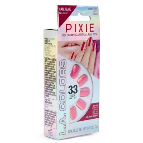 L.A. COLORS Pixie Nail Tips (Carded) - Bubble Gum