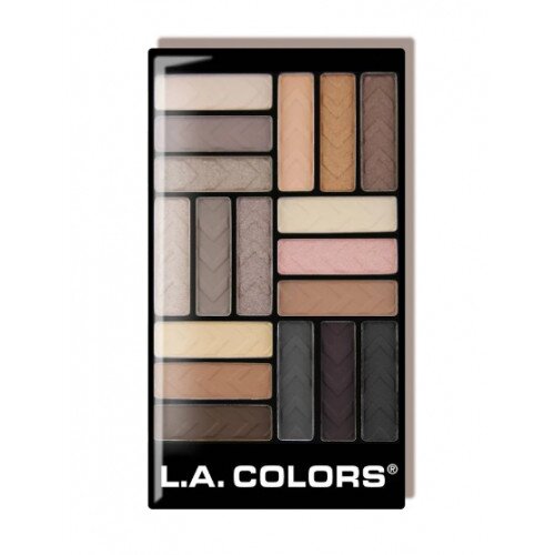 L.A. COLORS 18 Color Eyeshadow Palette - Downtown Brown