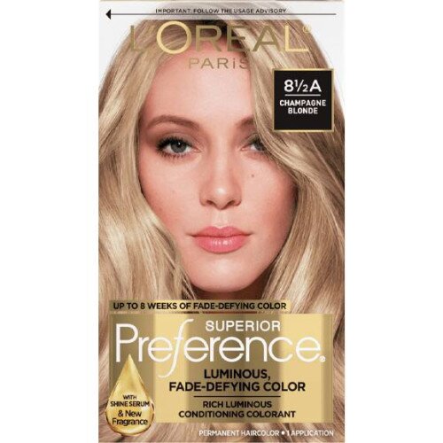 L'Oreal Paris Fade-Defying Shine Permanent Hair Color - 8½A Champagne Blonde