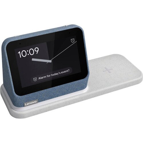 Lenovo Smart Clock Gen 2 with Wireless Charging Station - Blue