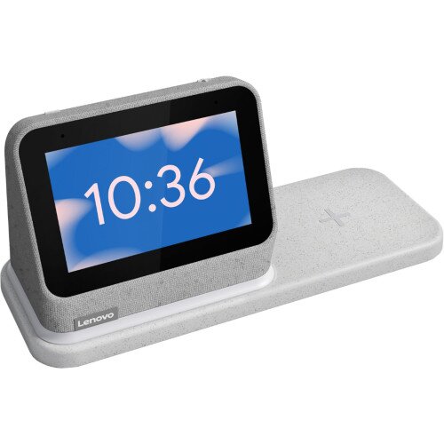 Lenovo Smart Clock Gen 2 with Wireless Charging Station - Grey