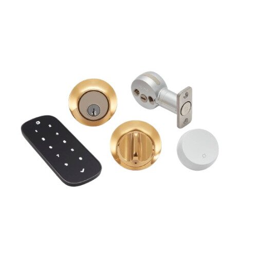 Level Lock+ Connect and Keypad - Polished Brass - Matte Black