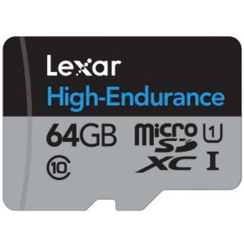 Lexar High-Endurance MicroSDHC/MicroSDXC UHS-I Card - 64GB